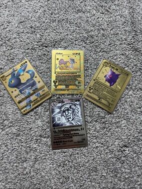 Veryrare x Holographic Aluminum/Metal like Pokémon Collector Card Set